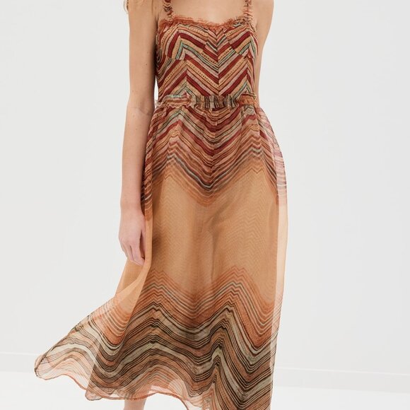 NEW ULLA JOHNSON Women's Gisele Dress In Tierra Size 4 - Picture 6 of 8